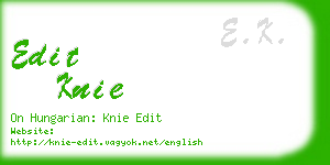 edit knie business card